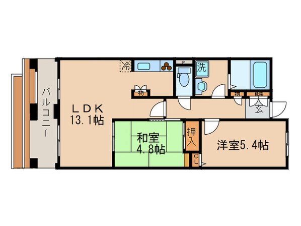 パインフィ－ルド洛東の物件間取画像